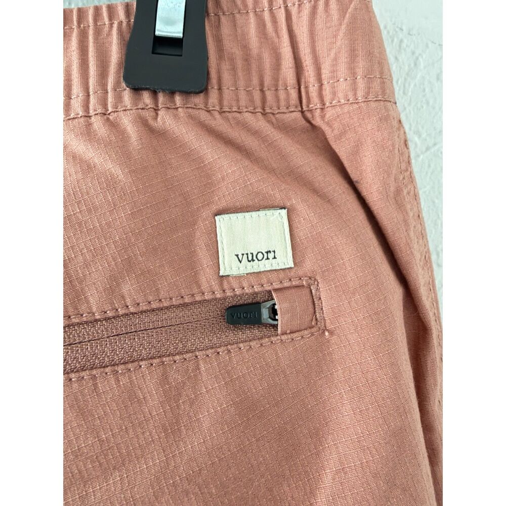 Vuori Ripstop Pants Women's Small Terracotta Pink Jogger Zip Pocket